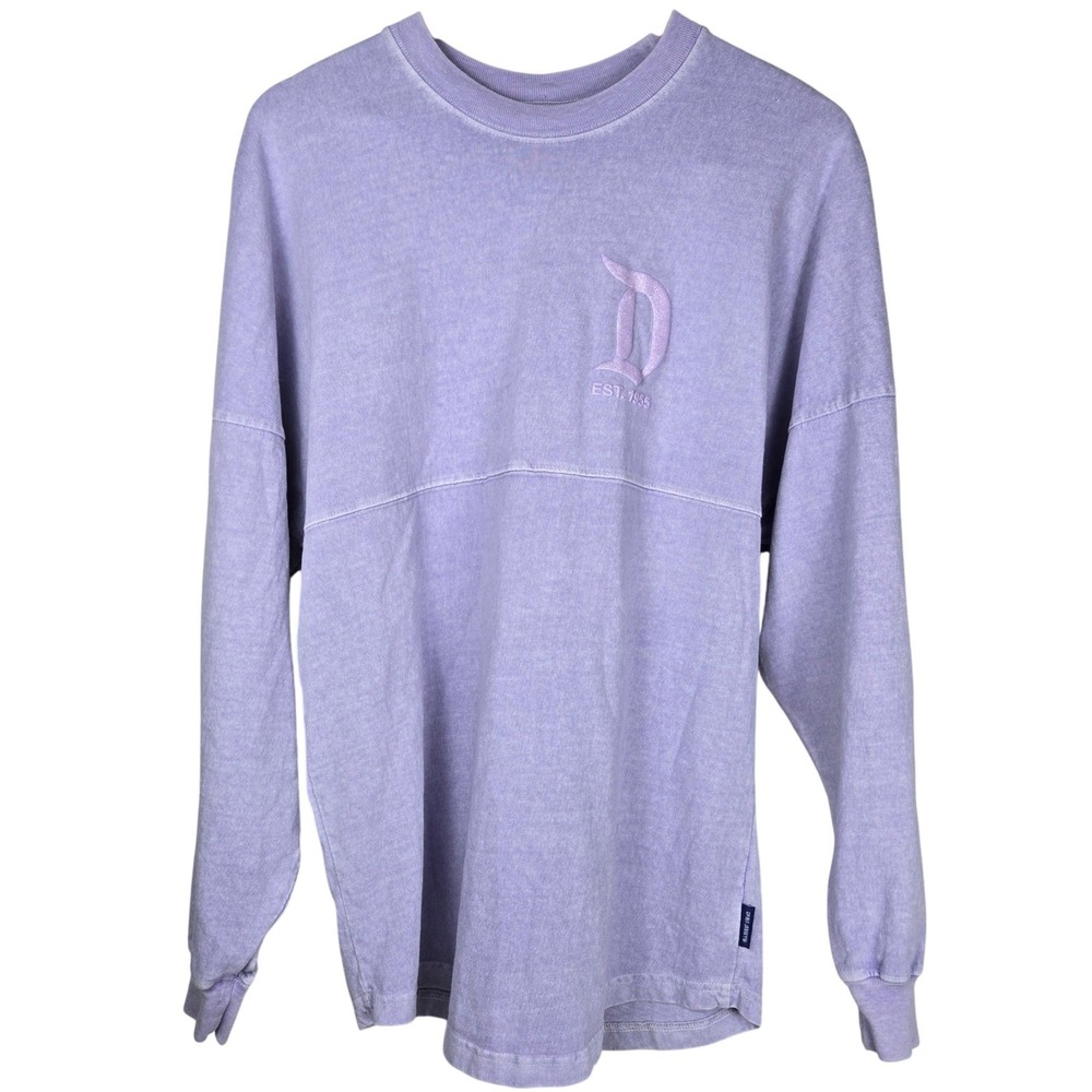 Disneyland Resort Spirit Jersey Purple Glitter Puff Print Shirt Small S